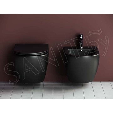 Подвесное биде CeramicaNova Metropol CN4003MB с донным клапаном
