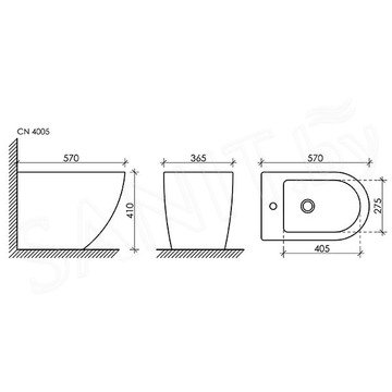 Напольное биде CeramicaNova Metropol CN4005