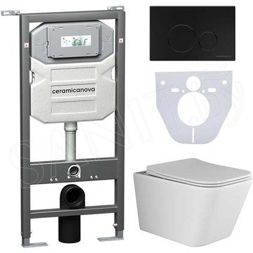 Комплект инсталляции 4 в 1 CeramicaNova Metric CN3007-1001B-1000