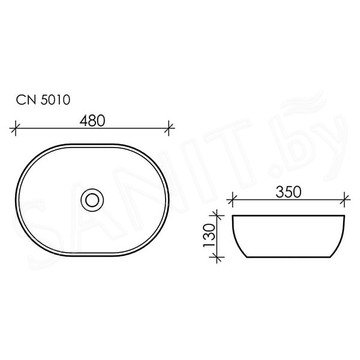 Умывальник CeramicaNova Element CN5010