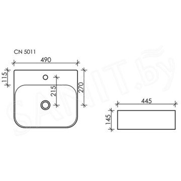 Умывальник CeramicaNova Element CN5011