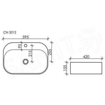 Умывальник CeramicaNova Element CN5012