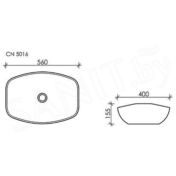 Умывальник CeramicaNova Element CN5016