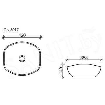 Умывальник CeramicaNova Element CN5017