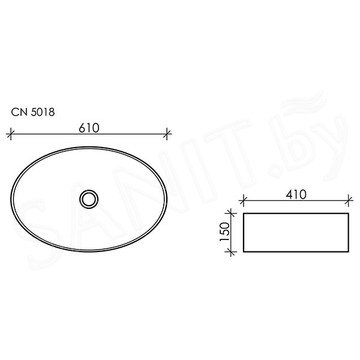 Умывальник CeramicaNova Element CN5018