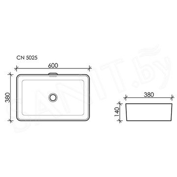 Умывальник CeramicaNova Element CN5025