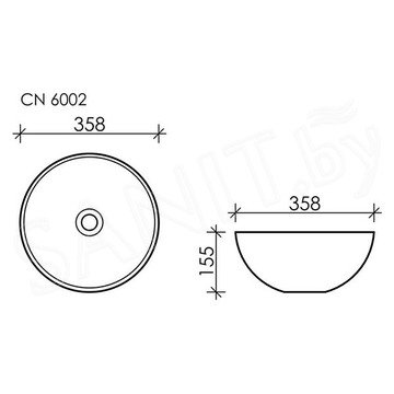 Умывальник CeramicaNova Element CN6002 / CN6003