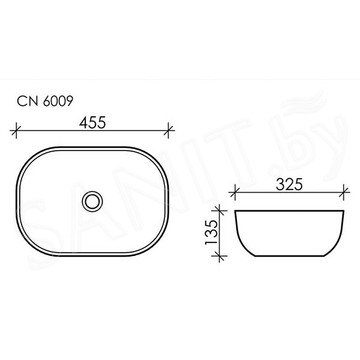 Умывальник CeramicaNova Element CN6009MB