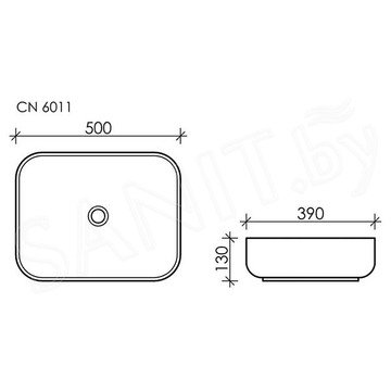 Умывальник CeramicaNova Element CN6011