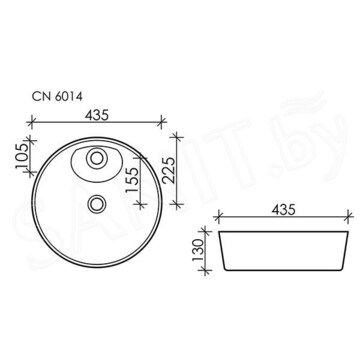 Умывальник CeramicaNova Element CN6014