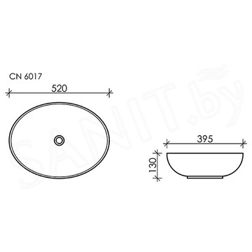 Умывальник CeramicaNova Element CN6017 / CN6017MW