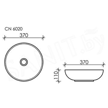 Умывальник CeramicaNova Element CN6020