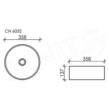 Умывальник CeramicaNova Element CN6032 / CN6032MW