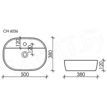 Умывальник CeramicaNova Element CN6036