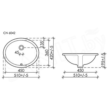 Умывальник CeramicaNova Element CN6042 / CN6043