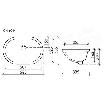 Умывальник CeramicaNova Element CN6044