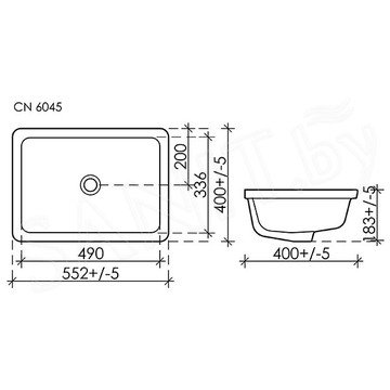 Умывальник CeramicaNova Element CN6045