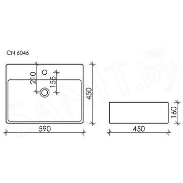 Умывальник CeramicaNova Element CN6046