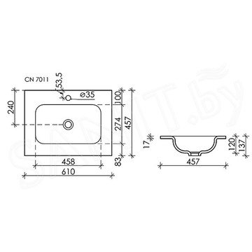 Умывальник CeramicaNova Element CN7011 / CN7012 / CN7013 / CN7017