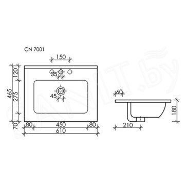 Умывальник CeramicaNova Element CN7001MB / CN7002MB / CN7003MB / CN7005MB / CN7006MB / CN7007MB