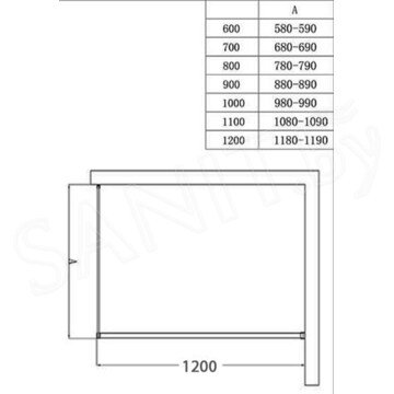 Душевая стенка RGW Walk In Wa-08W ribbed