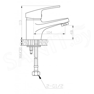 Смеситель для умывальника AV Engineering AVFCB1-A151-201