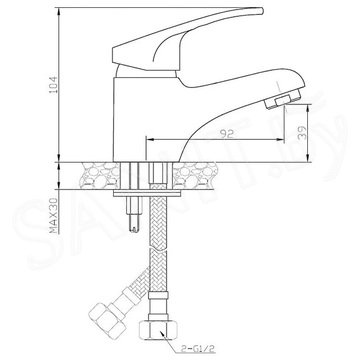 Смеситель для умывальника AV Engineering AVKBL1-A130-210