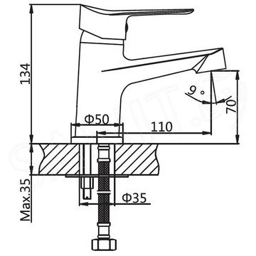 Смеситель для умывальника AV Engineering AVLAW1-A589-634