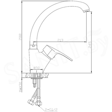 Смеситель для кухонной мойки AV Engineering AVPAR4-A079-265