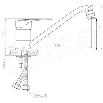 Смеситель для кухонной мойки AV Engineering AVXAN4-A016-239