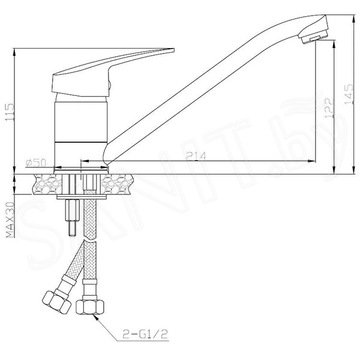 Смеситель для кухонной мойки AV Engineering AVXAN4-B151-237