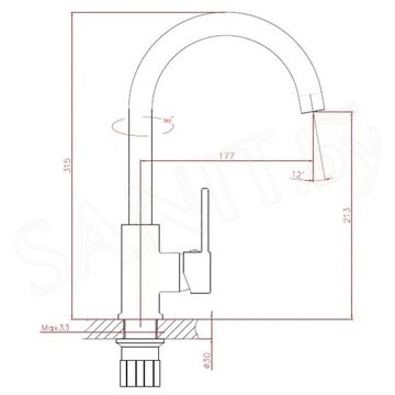 Смеситель для кухонной мойки AV Engineering AVHOP4-B996-649