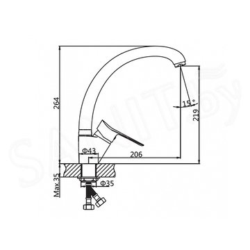 Смеситель для кухонной мойки AV Engineering AVLAW4-A589-635