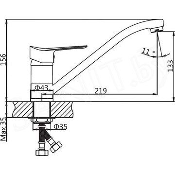 Смеситель для кухонной мойки AV Engineering AVLAW4-C589-637