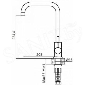 Смеситель для кухонной мойки AV Engineering AVZAR4-B304CH-735