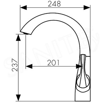 Смеситель для кухонной мойки Kaiser Comba 48033