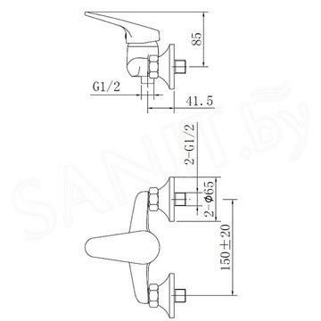 Смеситель для душа AV Engineering AVFCB5-A151-203
