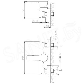 Смеситель для душа AV Engineering AVJAR5-A236-262