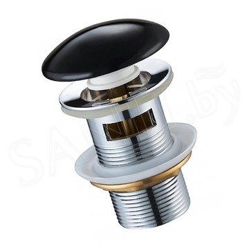 Донный клапан Roxen P01B (black) с переливом