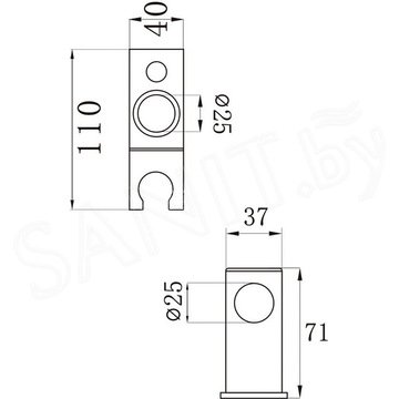 Душевая штанга AV Engineering AVSSS-055