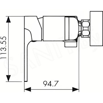 Смеситель для душа Kaiser Linear 59177