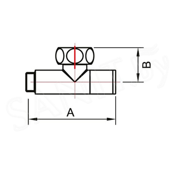 Комплект вентилей угловых колпачковых 1"х1/2" Г/Ш черный