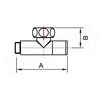 Комплект вентилей угловых колпачковых 1"х3/4" Г/Ш