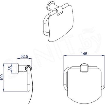 Держатель для туалетной бумаги Azario Forny AZ-88310