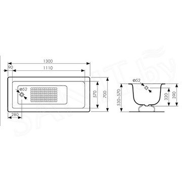 Чугунная ванна Kaiser КВ-1601 / КВ-1602