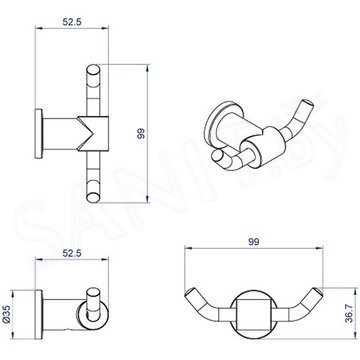 Крючок Azario Forny AZ-88305