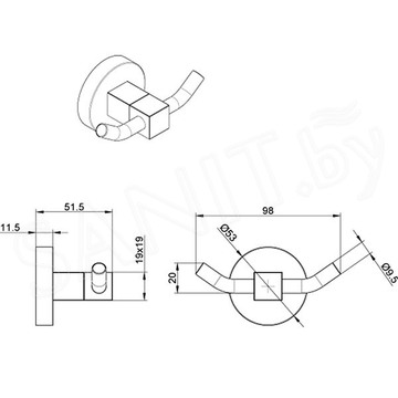 Крючок Azario Nessy AZ-73105