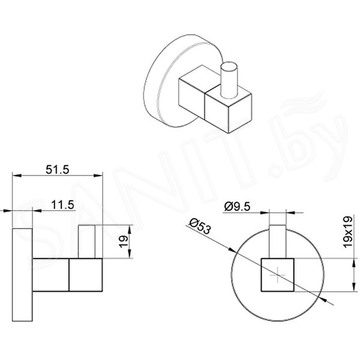 Крючок Azario Nessy AZ-73105A