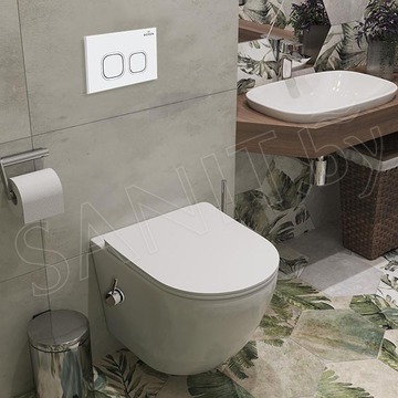 Подвесной унитаз Roxen Antares Bidet Tornado 530185-01XT Rimless Soft Close с функцией биде