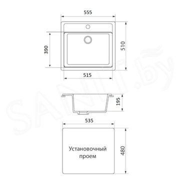 Кухонная мойка Granrus GR-555